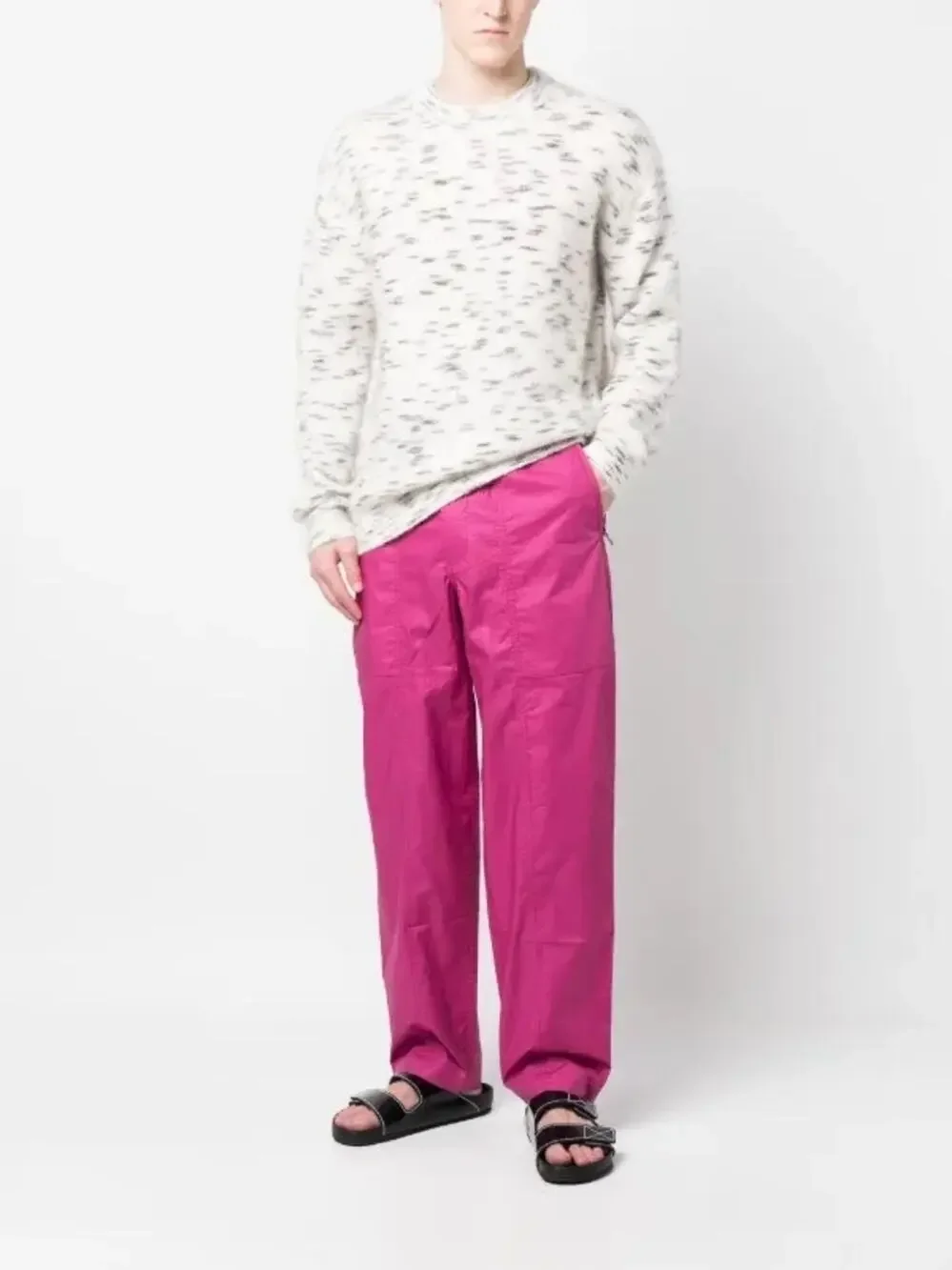Marant Magenta Nylon Parachute Ezra Track Pants Streetwear Gorpcore Utility